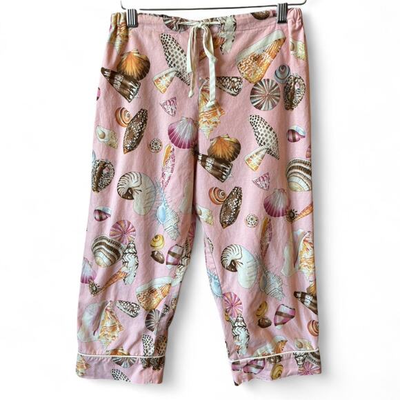 BedHead Pink Seashell Print Pajama Pants Small – Coastal Cottagecore Loungewear - Picture 6 of 7